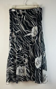 VTG Y2K Fairy Grunge Skirt Metro Wear M Floral Whimsigoth Maxi Lettuce Hem